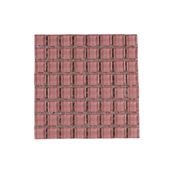 Mosaic Warehouse Soft Pink Clear Glass Mosaic Tiles 100 x 100mm