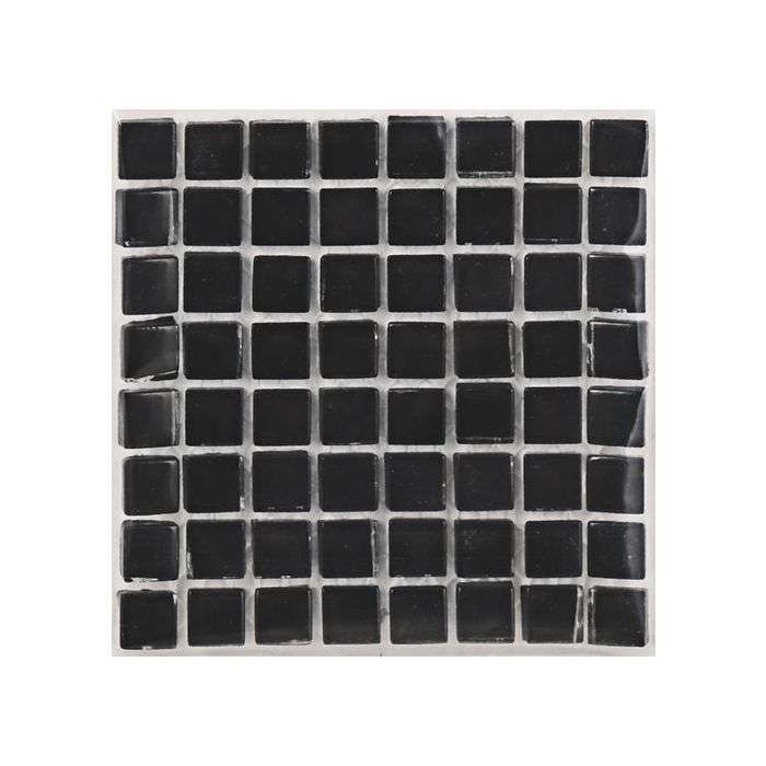 Mosaic Warehouse Black Clear Glass Mosaic Tiles 100 x 100mm