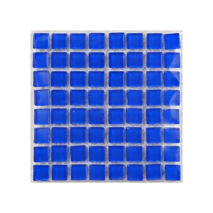 Mosaic Warehouse Royal Blue Clear Glass Mosaic Tiles 100 x 100mm