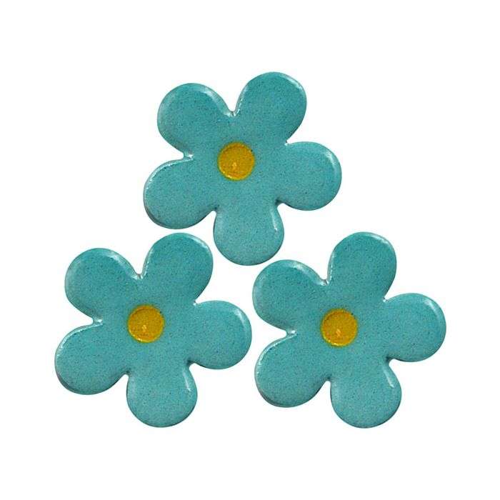The Clay Club Duck Egg Medium Happy Flower Mosaic Inserts - 3 Pack