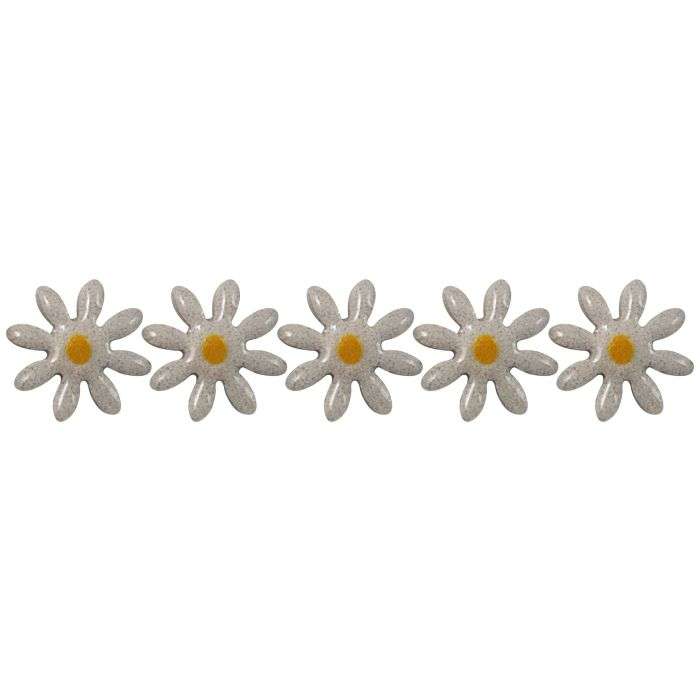 The Clay Club White Super Small Daisy Mosaic Inserts - 5 Pack