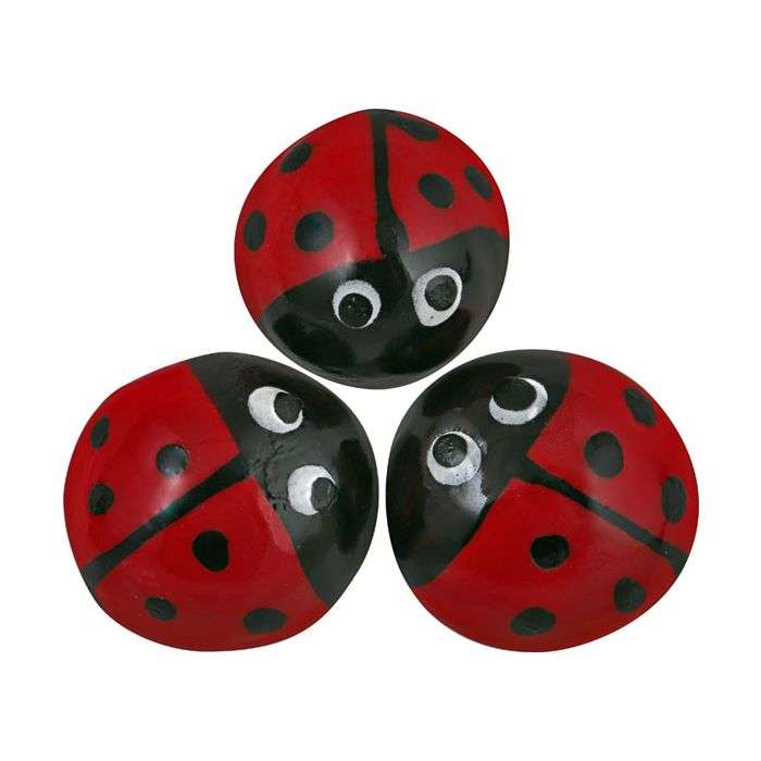 The Clay Club Red Ladybug Mosaic Inserts - 3 Pack
