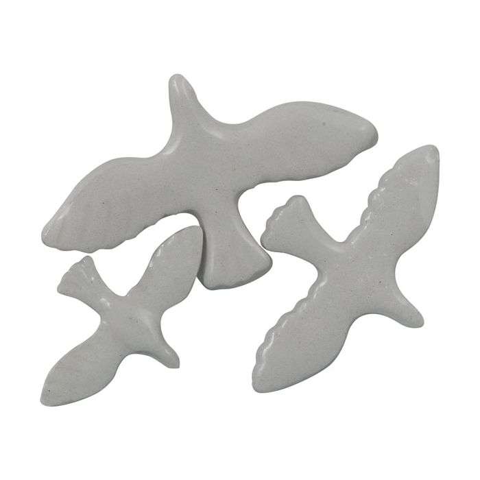 The Clay Club White Flat Dove Mosaic Inserts - 3 Pack
