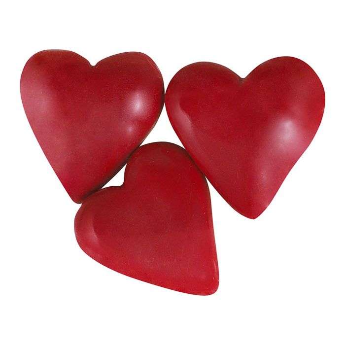 The Clay Club Red Fat Hearts Mosaic Inserts - 3 Pack