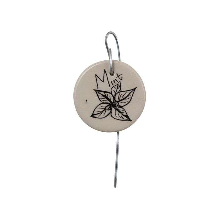 The Clay Club Mint Herb Marker