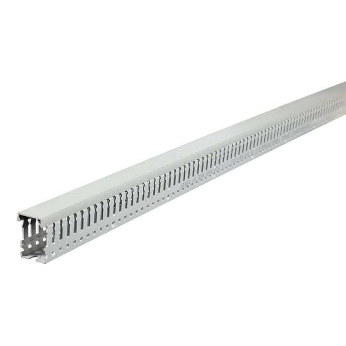 Grey Slotted Trunking 25 x 40mm x 2m