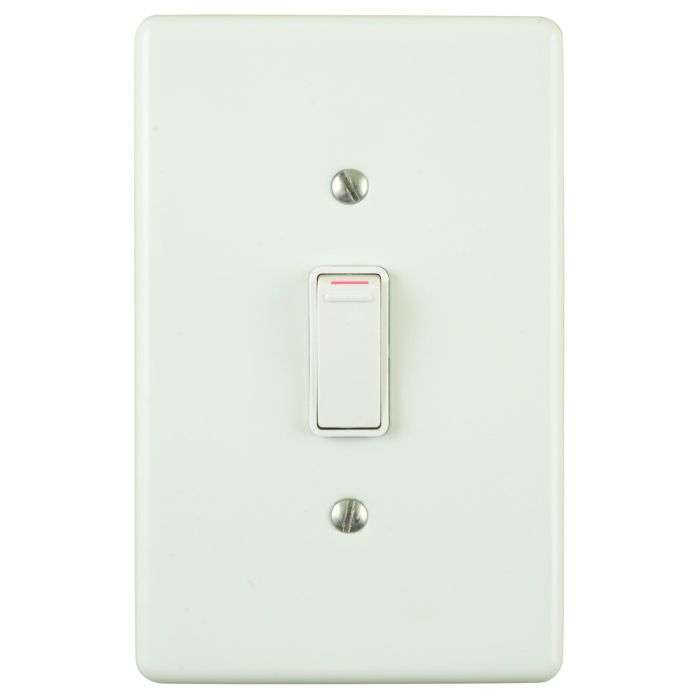 Lesco White Steel 1-Lever 1-Way Light Switch 2x4