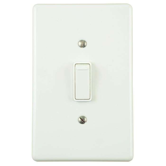 Lesco White Steel 1-Lever 2-Way Light Switch 2x4