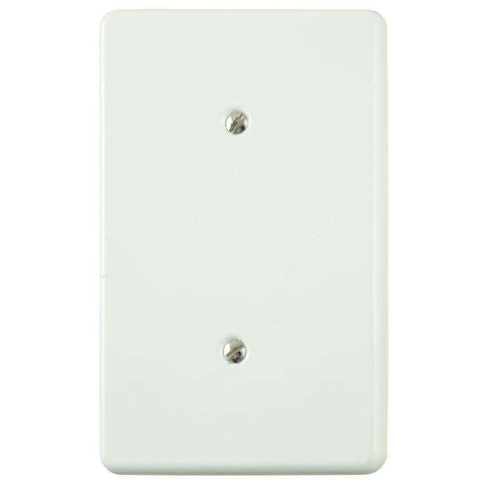 Lesco White Steel Black Cover Plate 2x4