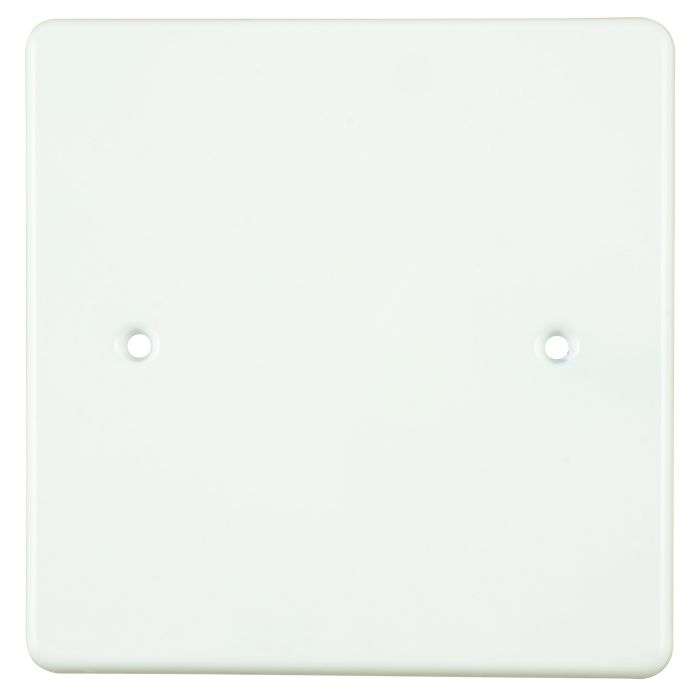 Lesco White Steel Black Cover Plate 4x4