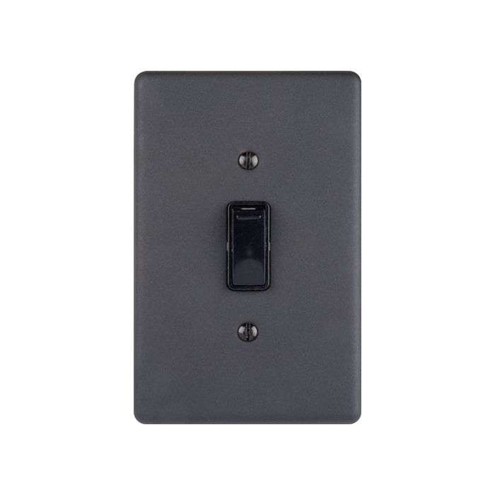 Lesco Matt Black 1-Lever 1-Way Light Switch 2x4