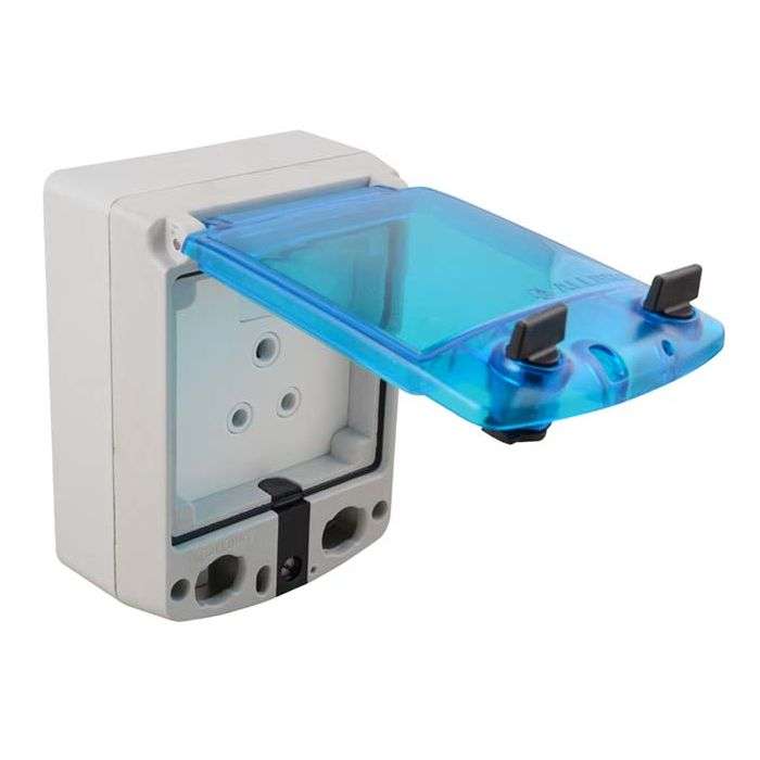 Allbro Stealth Outlet Box With See Through Flap 176 x 132 x 94mm