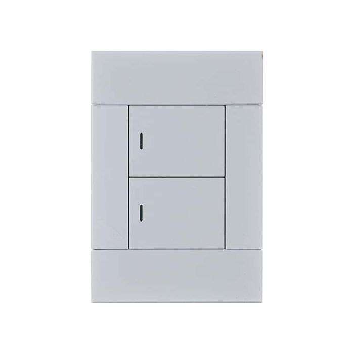 Veti 2 White 2-Lever 2-Way Light Switch 2x4
