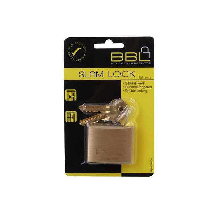 BBL Brass Slam Lock Padlock 50mm