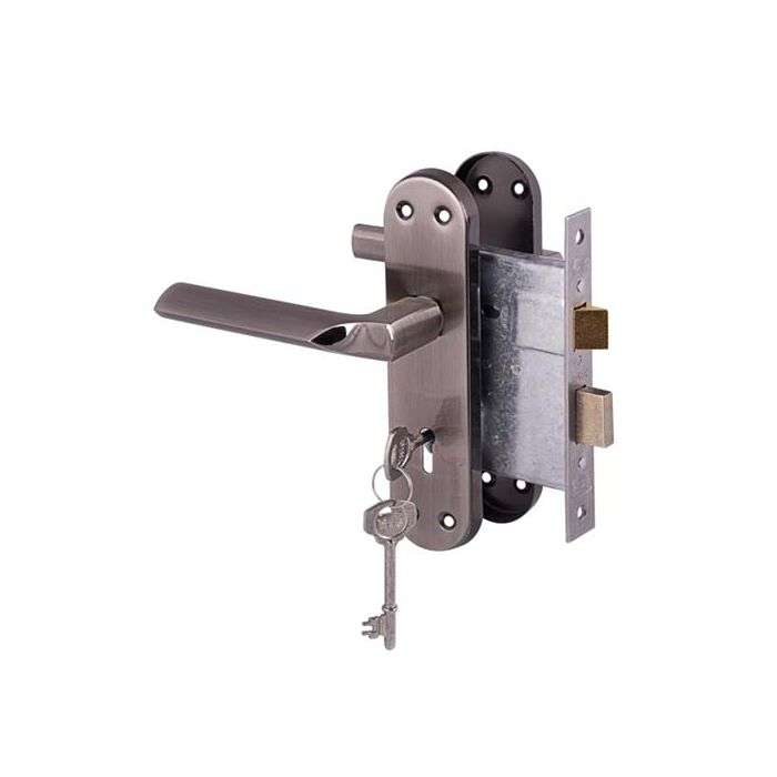 Yale 3 Lever Satin Black Nickel Cuneo Lockset