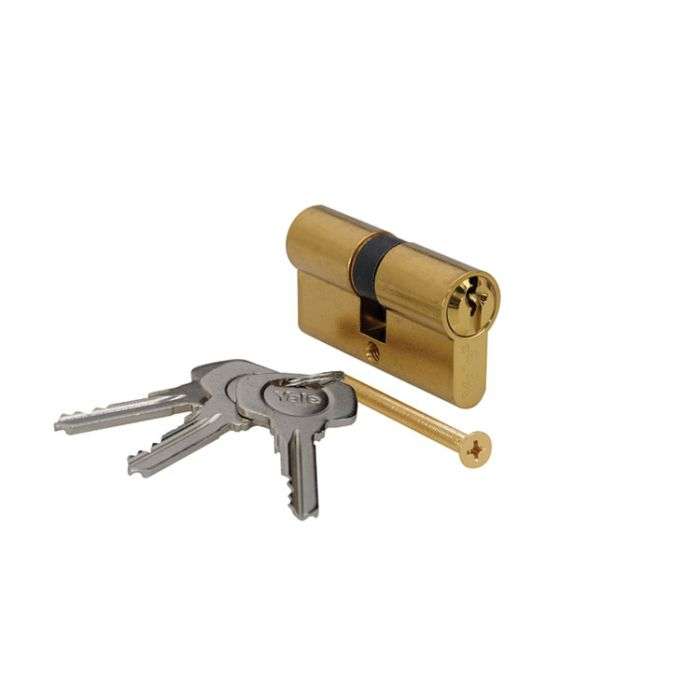 Yale Brass Euro Profile Cylinder Lock 64mm (Cylinder Only)