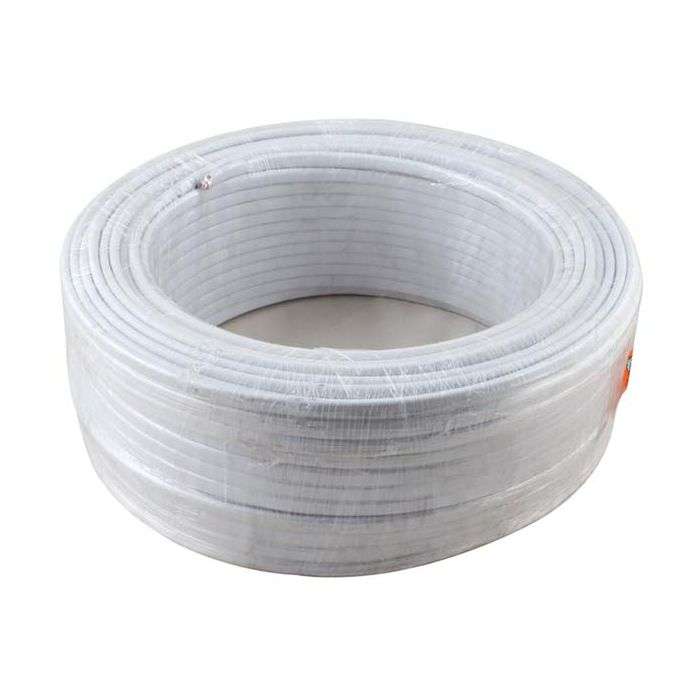 White Flat Twin & Earth 4mm x 100m