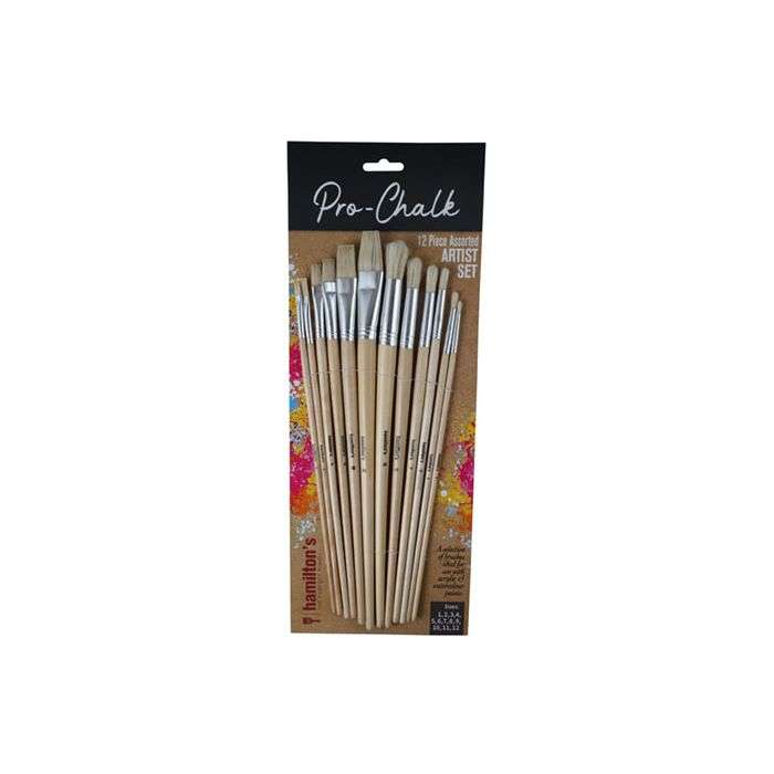 Hamilton's Pro-Chalk Artists Paint Brush Set No. 1-12