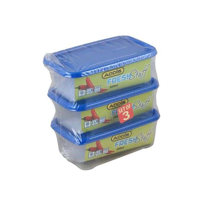 Addis Fresh Stuff Storage Box 200ml - 3 Pack