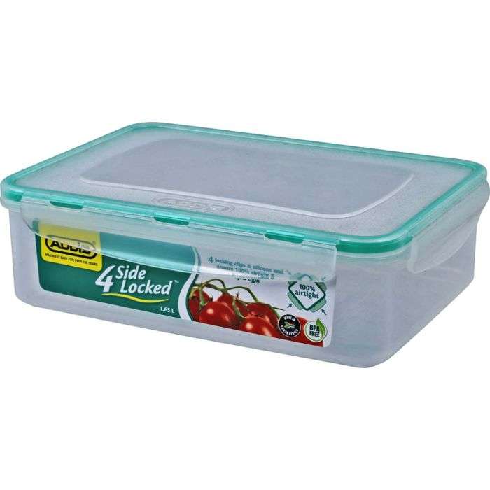 Addis 4 Side Locked Rectangular Container 1.65L