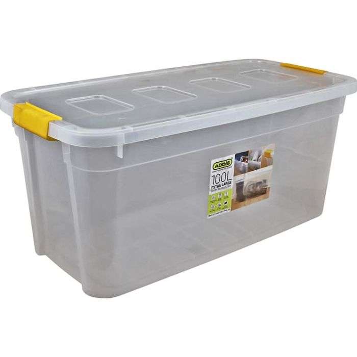 Addis Clear Extra Large Storage Box 100L