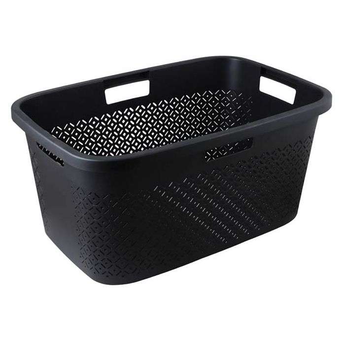 Black Terrazzo Laundry Storage