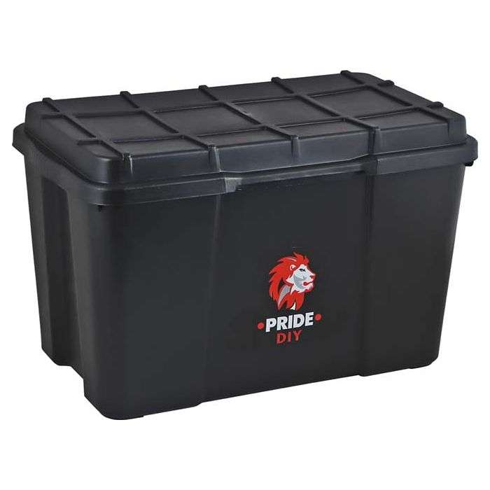 Pride Black Storage Box 25L