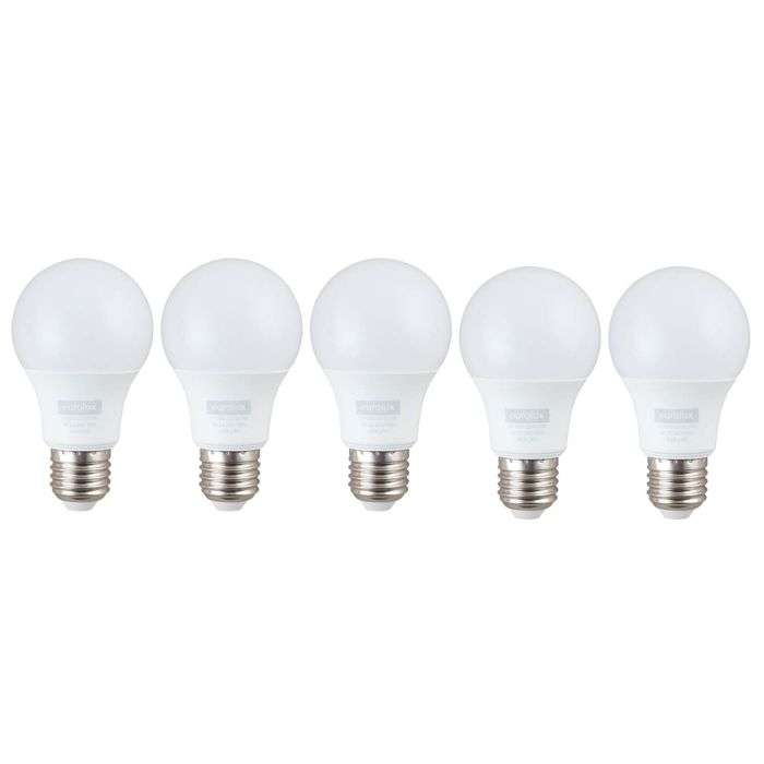 Eurolux 9W Cool White E27 LED A60 Globes - 5 Pack
