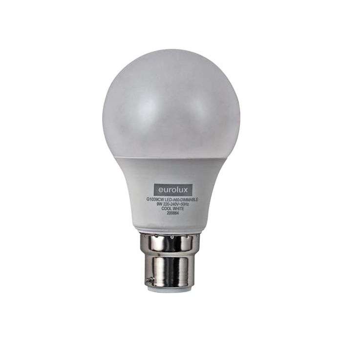 Eurolux 9W Dimmabel Cool White B22 LED Globe