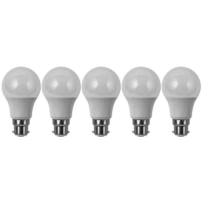 Eurolux 6W Cool White B22 LED A60 Globes - 5 Pack