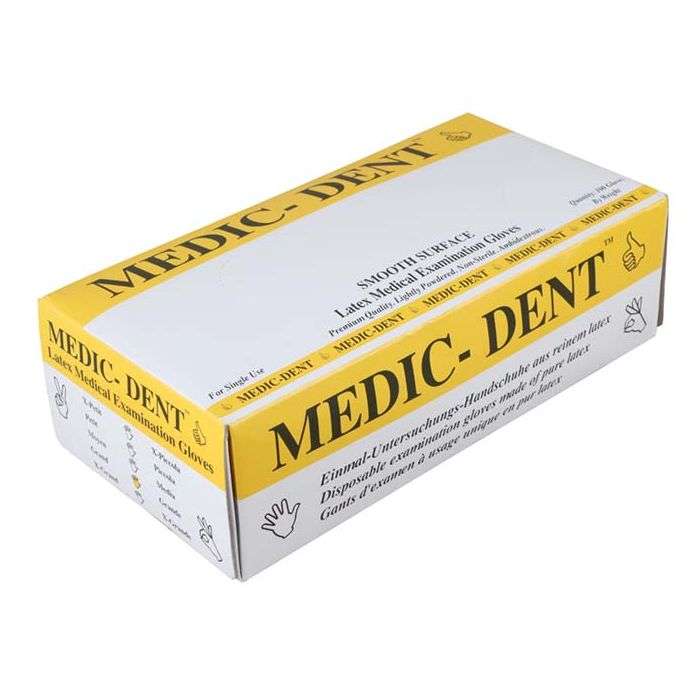 Latex Medium Examination Gloves - 100 Pack