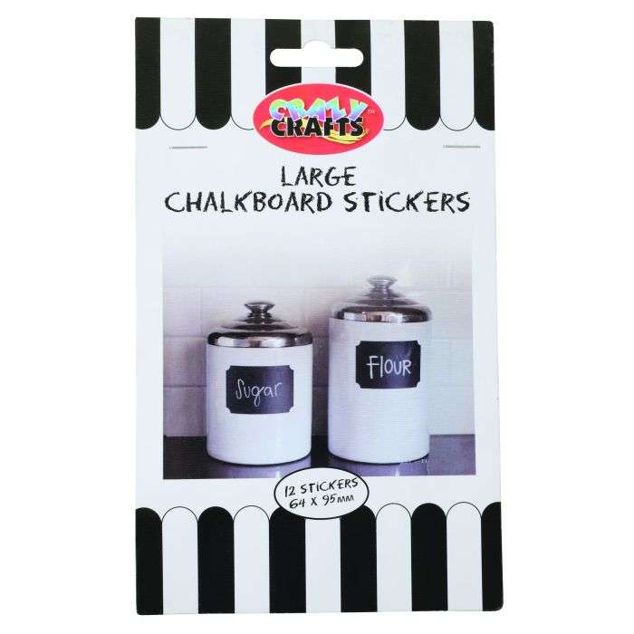 Crazy Crafts Large Chalkboard Stickers 12pcs