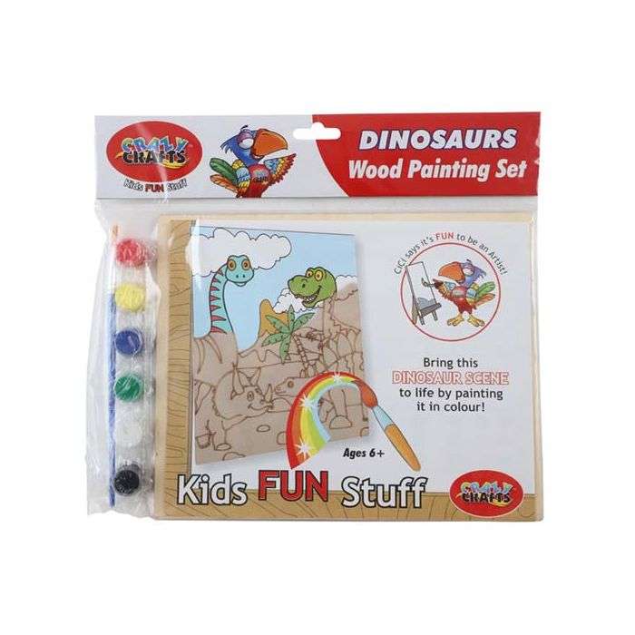 Crazy Crafts Dinosaurs Wood Painting Set