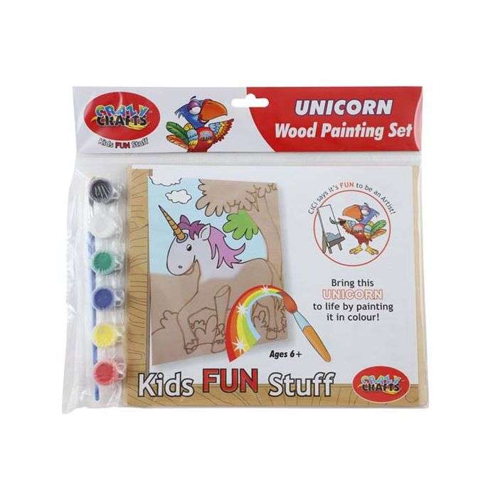 Crazy Crafts Unicorn Wood Painting Set
