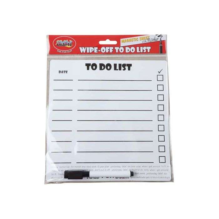 Crazy Craft Wipe-Off To Do List Magnet 210 x 210mm