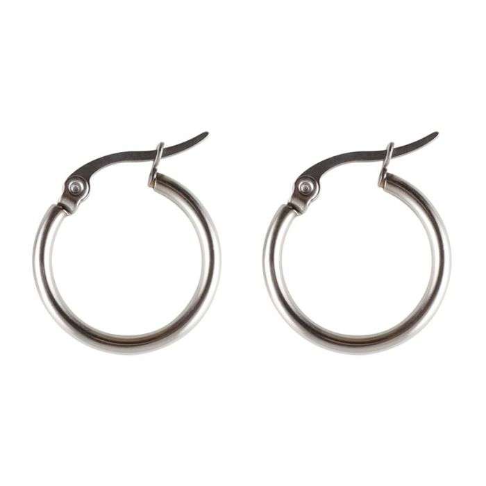 Tee Square Stainless Steel Loops Earrings 20mm - 2 Pack