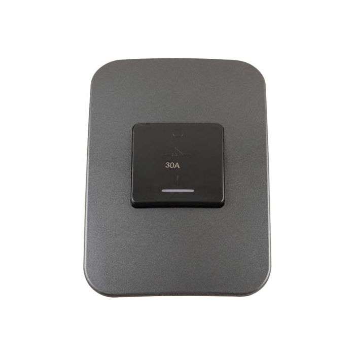Veti Gun Metal 30A 2 Pole Isolator Switch With Indicator 2x4