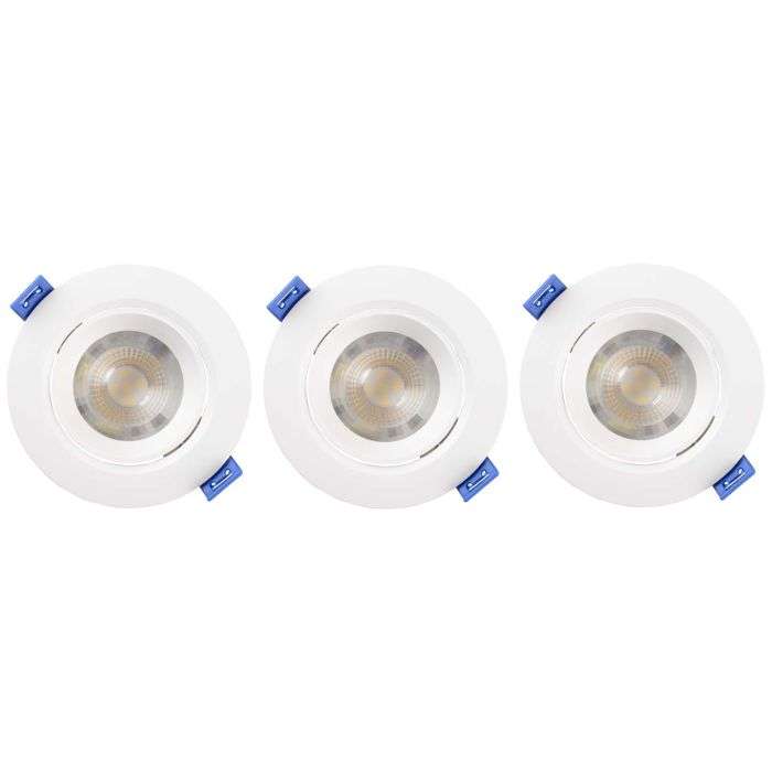 Eurolux 5W Cool White Round LED Downlight - 3 Pack