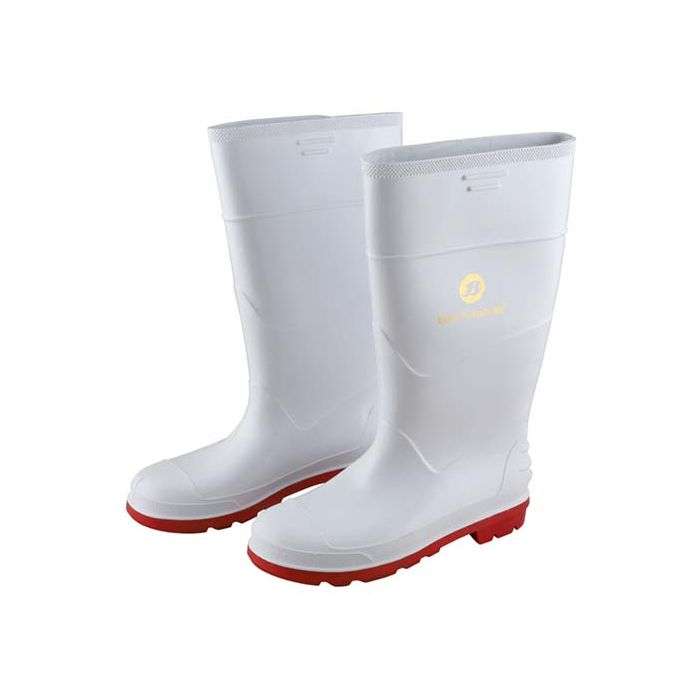 Bata White/Red Jobber Gumboot- Size 11