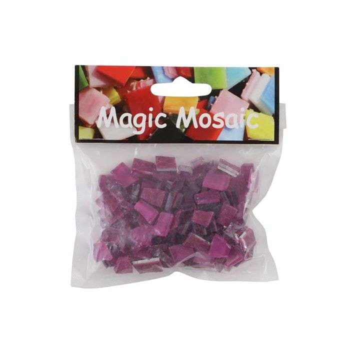 Mosaic Warehouse Pre Nip Glass Shock Pink Mosaic Tiles