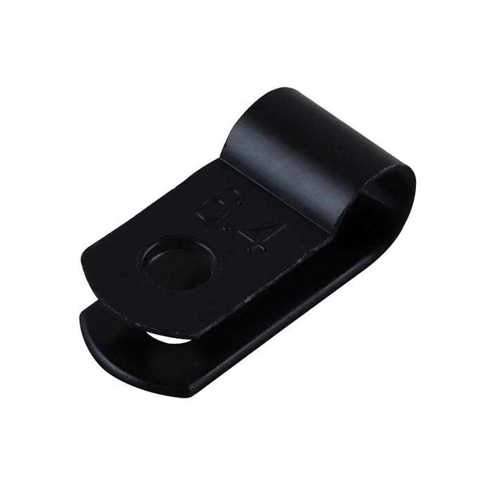 White Nylon Cable P-Clip 6.4mm - 20 Pack