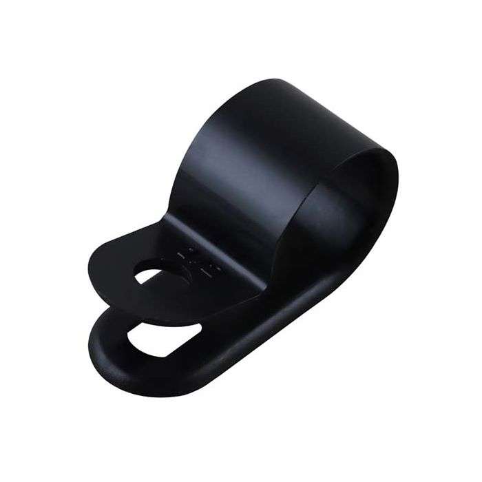 White Nylon Cable P-Clip 12.7mm - 10 Pack