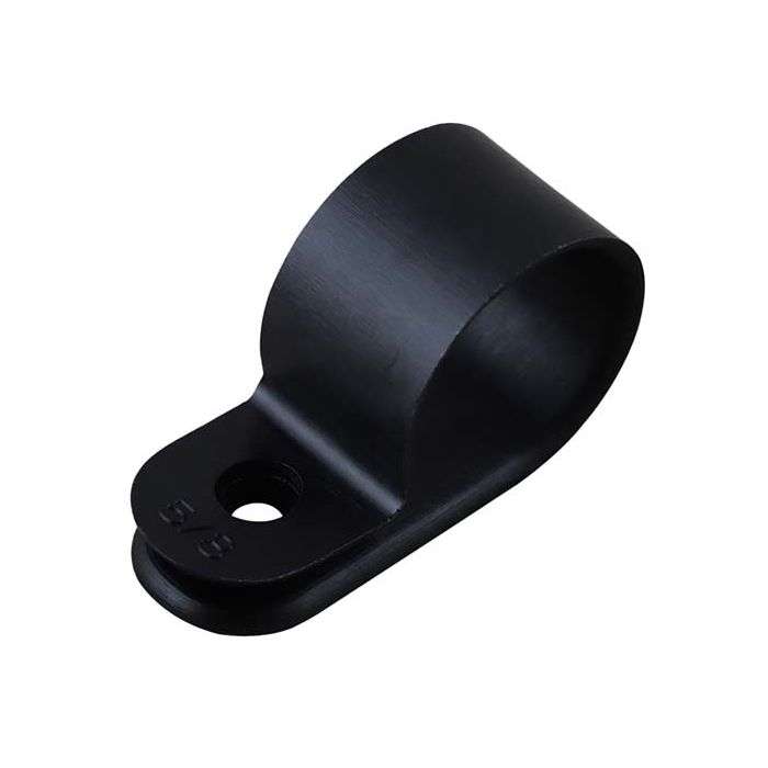White Nylon Cable P-Clip 15.8mm - 10 Pack
