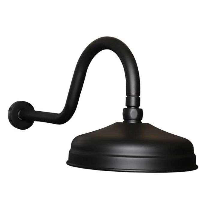 Bijiou Black La Pucelle Shower Rose With Arm 200mm BIJ21121