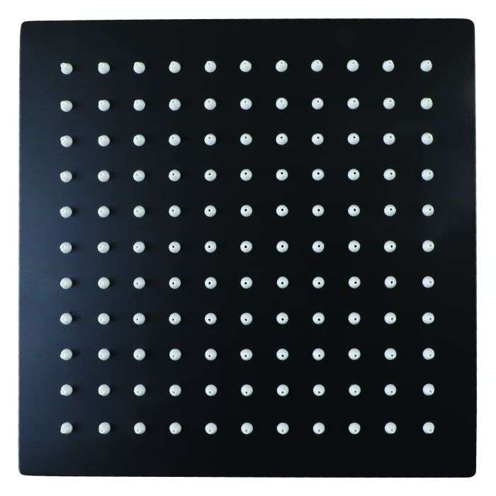 Bijiou Black Square Du Ray Shower Rose 210mm BIJ211142