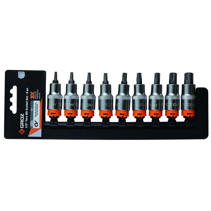 Groz 9 Piece 12" Drive Torx Socket Set