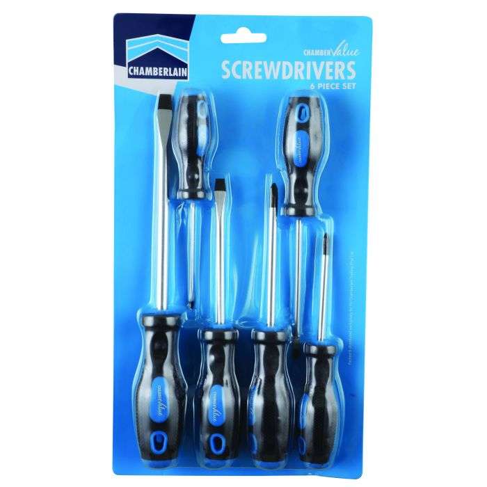 ChamberValue 6 Piece Black Tip Screwdriver Set
