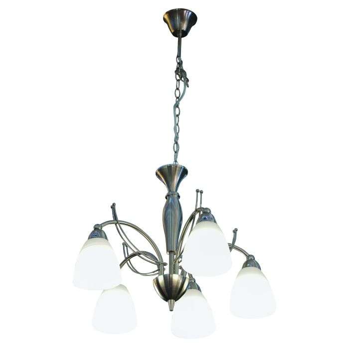 Radiant Satin Chrome Sasha 5 Light Chandelier