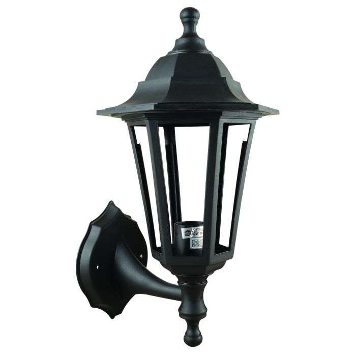 Radiant Black 6 Panel Up/Down Facing Lantern