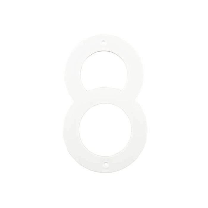 Mackie Plastic White Numeral No.8 200mm
